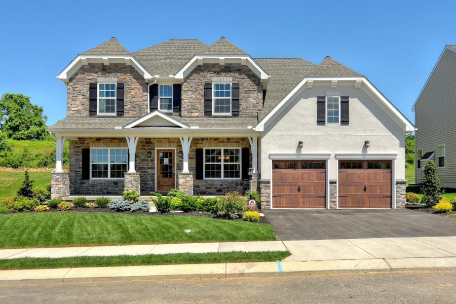 Representative exterior photo of a completed home built from the Ethan by Keystone Custom Homes in Lakestone Cove, Belmont, NC (Image 13).