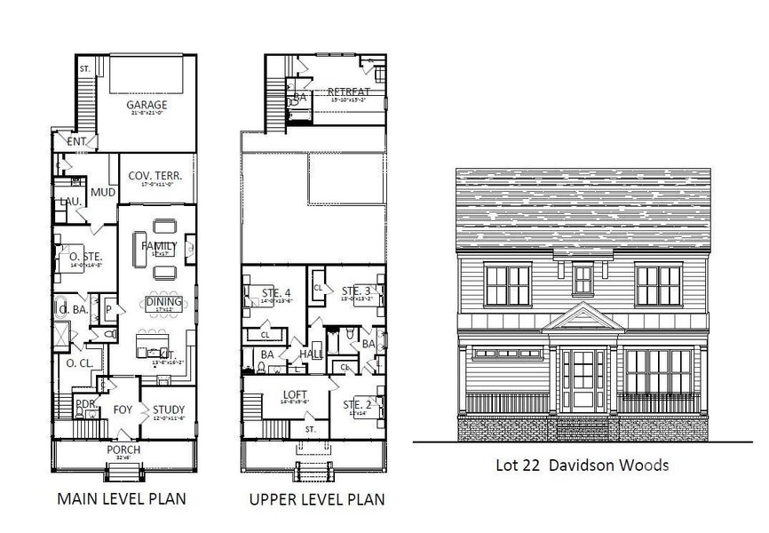 2D floor plan layout of this home in , Davidson, NC (Image 3).