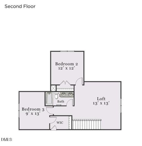 2D floor plan layout of this home in The View, Durham, NC (Image 5).