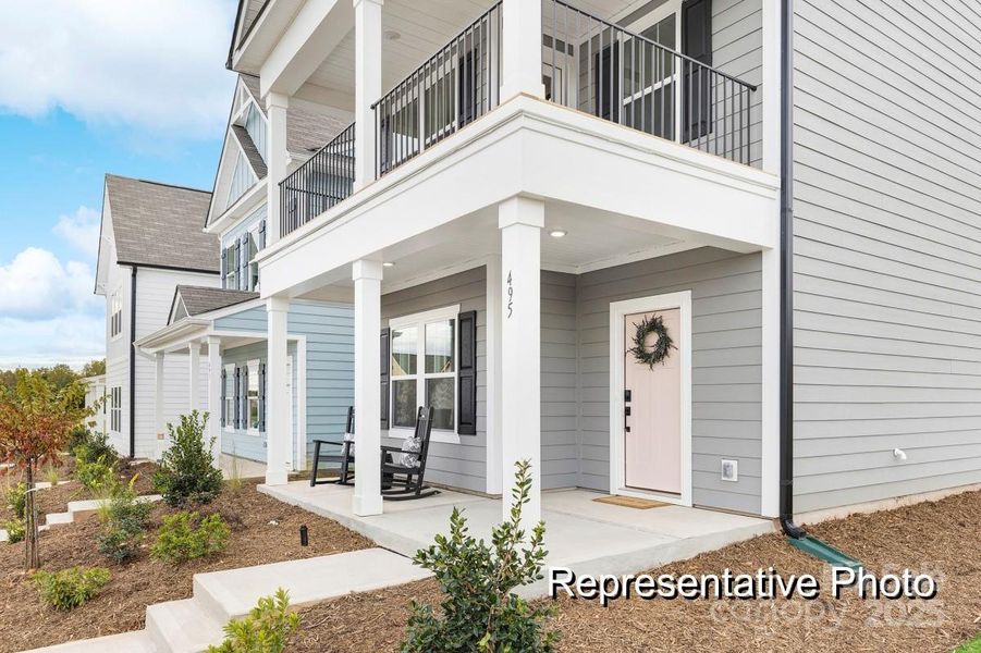 Exterior details and patio area of a home in Colvin Park, Rock Hill (Image 3).