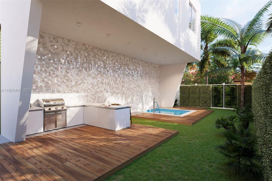 Exterior details and patio area of a home in , Miami Beach (Image 3).