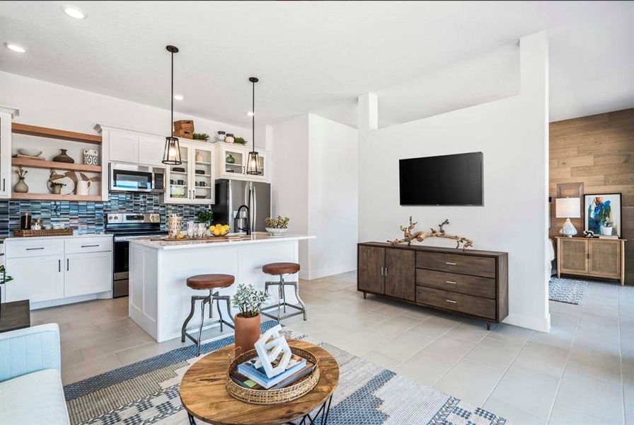 Potential Casita Living Room, alternate view, photo courtesy of David Weekley Homes