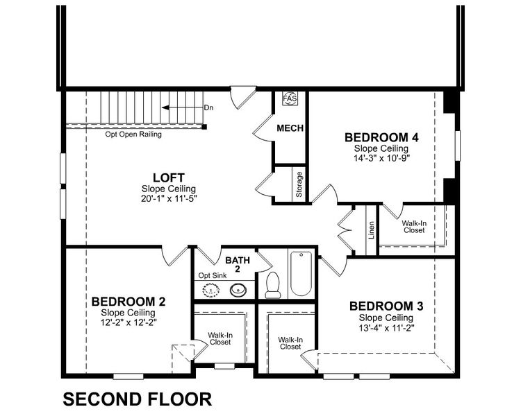 2D floor plan layout of this home in Verandah, Royse City, TX (Image 4).