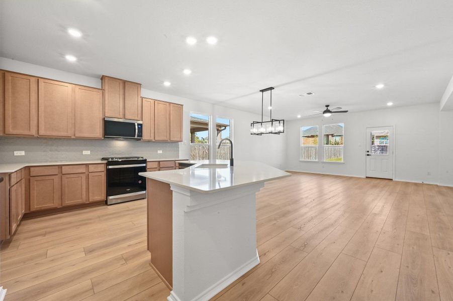 Furnished interior view inside a new home in Salerno - Classic Collection, Round Rock (Image 7).