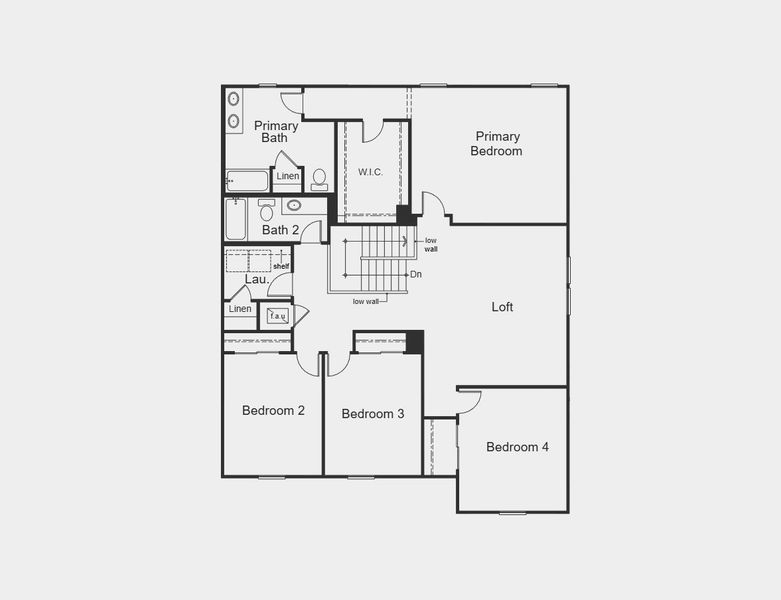 2D floor plan layout for the Plan 3016 by KB Home in Chapel Manor II, Zephyrhills, FL (Image 3).