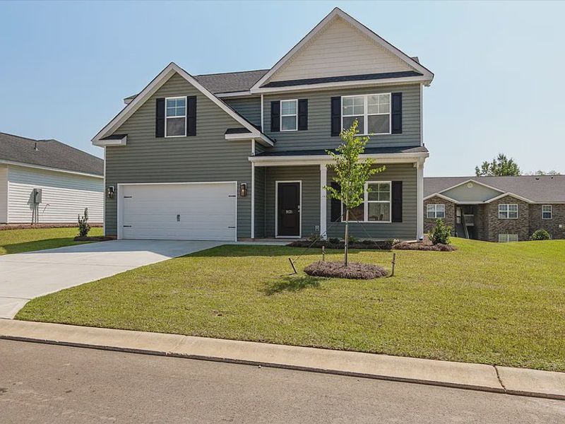 Front exterior of a new home in Portrait Hills, Aiken, SC, highlighting curb appeal (Image 18).