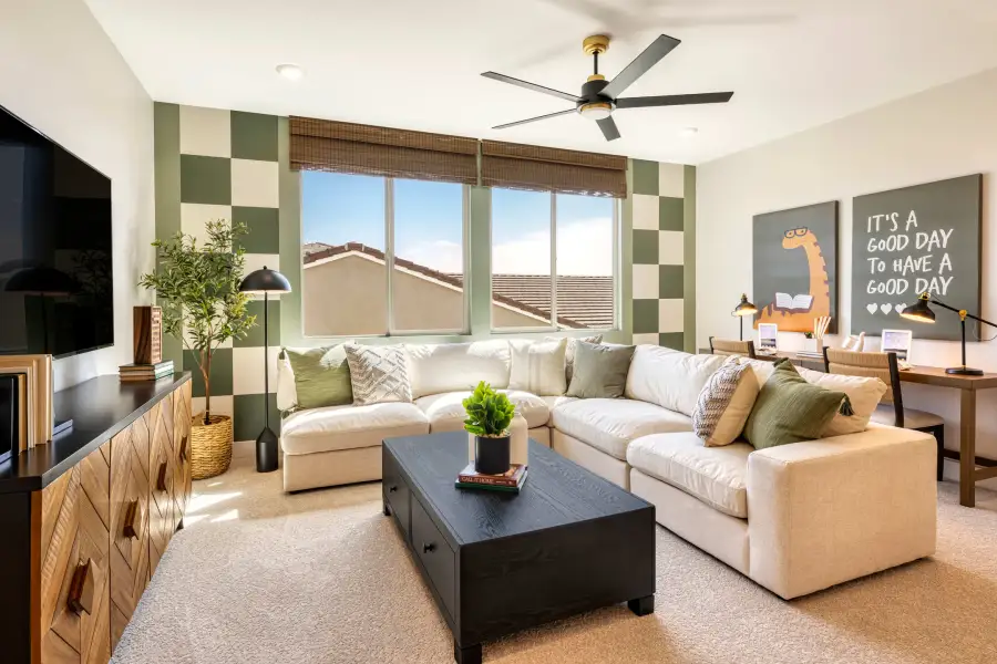 Furnished interior view inside a new home in Soleo, San Tan Valley (Image 14). Furnished interior view inside a new home in Soleo, San Tan Valley (Image 14).