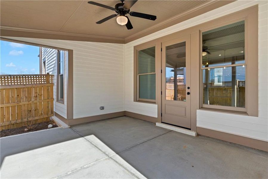 Exterior details and patio area of a home in Eastmore, Conyers (Image 3).