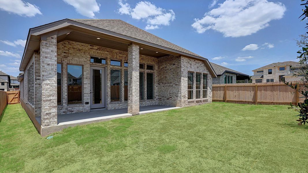 Exterior details and patio area of a home in Kallison Ranch, San Antonio (Image 19). Exterior details and patio area of a home in Kallison Ranch, San Antonio (Image 19).