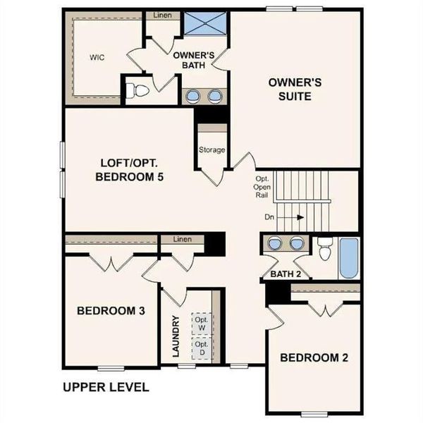 2D floor plan layout of this home in Oak Grove Glen, Snellville, GA (Image 3).