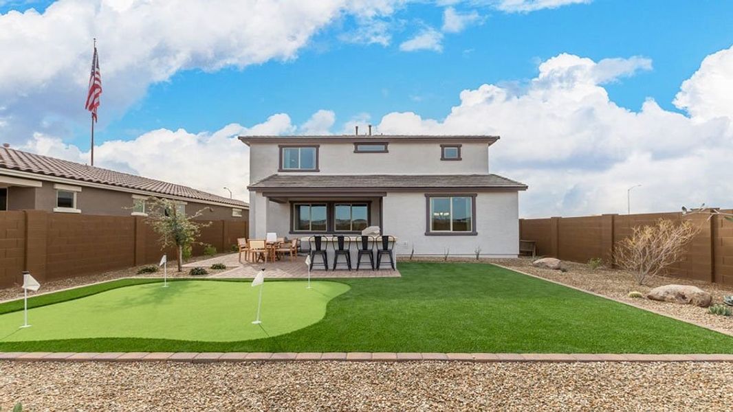 Representative exterior photo of a completed home built from the Paisley by Taylor Morrison in Stonehaven Discovery Collection, Glendale, AZ (Image 19). Representative exterior photo of a completed home built from the Paisley by Taylor Morrison in Stonehaven Discovery Collection, Glendale, AZ (Image 19).