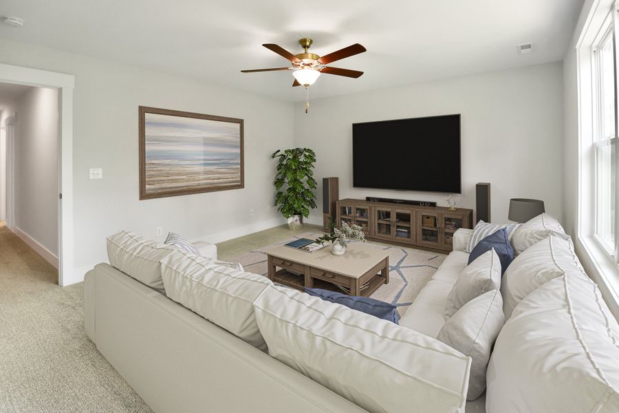 Representative furnished interior of a home built from the Armstrong by Stevens Fine Homes in Parkwood Estates, Leland (Image 17).