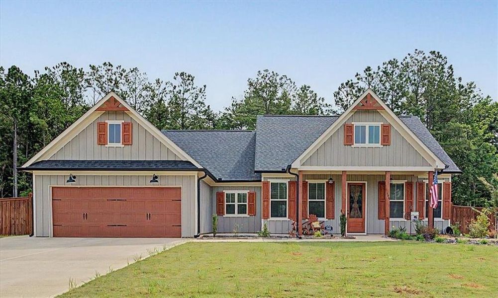 Front exterior of a new home in , Rockmart, GA, highlighting curb appeal (Image 1). Front exterior of a new home in , Rockmart, GA, highlighting curb appeal (Image 1).