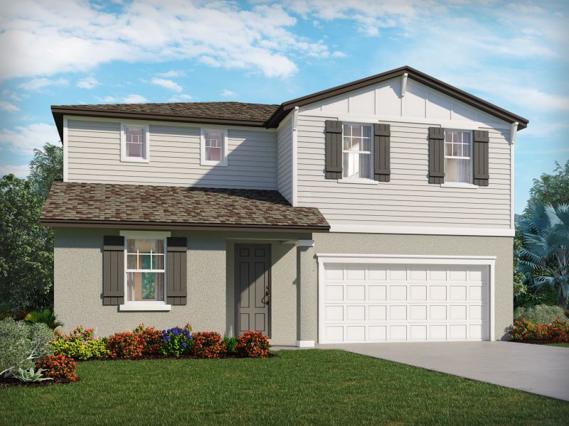 Front exterior of a home in the Coasterra - Reserve Series community, located in Palmetto, FL (Image 9).