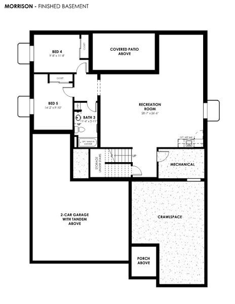 2D floor plan layout for the Morrison by Hartford Homes in Trailside, Timnath, CO (Image 38). 2D floor plan layout for the Morrison by Hartford Homes in Trailside, Timnath, CO (Image 38).