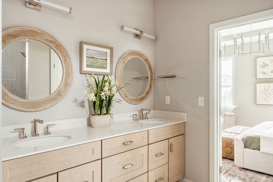 Representative furnished interior of a home built from the Linden by Fischer Homes in Twin Lakes, Hoschton (Image 19).