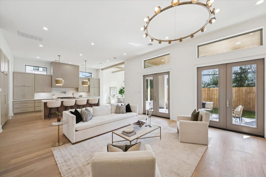The living room is open to the kitchen making this home great for entertaining and everyday living.