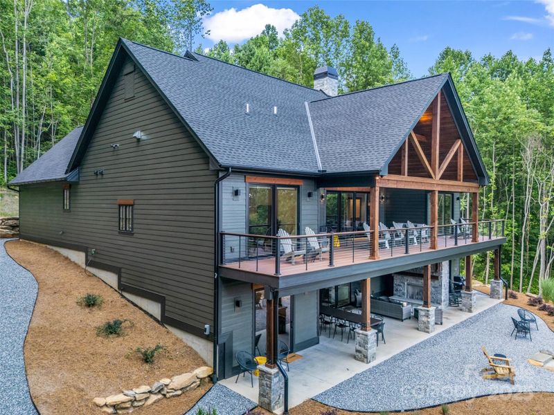 Front exterior of a new home in , Mill Spring, NC, highlighting curb appeal (Image 21).