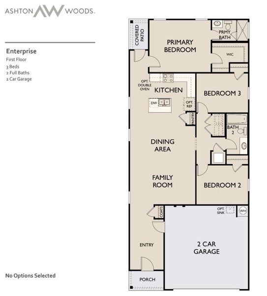 2D floor plan layout of this home in The Cottages at La Cima, San Marcos, TX (Image 5).