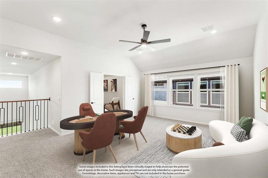 Furnished interior view inside a new home in Chaparral Park, Oak Point (Image 11).
