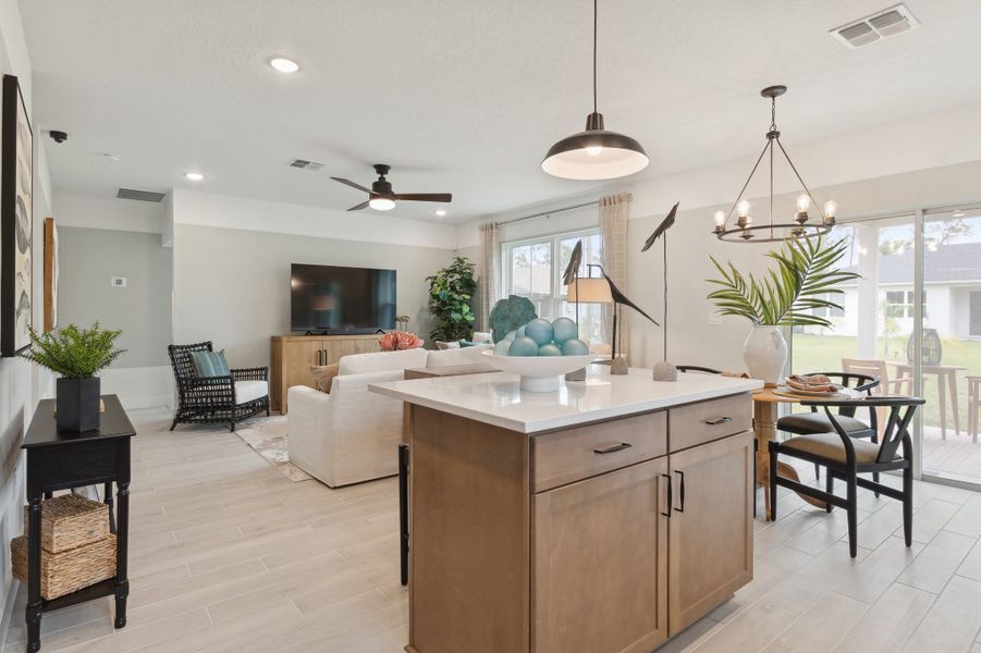 Island overlooking great room