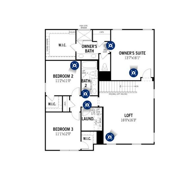 2D floor plan layout for the Sienna by Mattamy Homes in Soleo, San Tan Valley, AZ (Image 6).