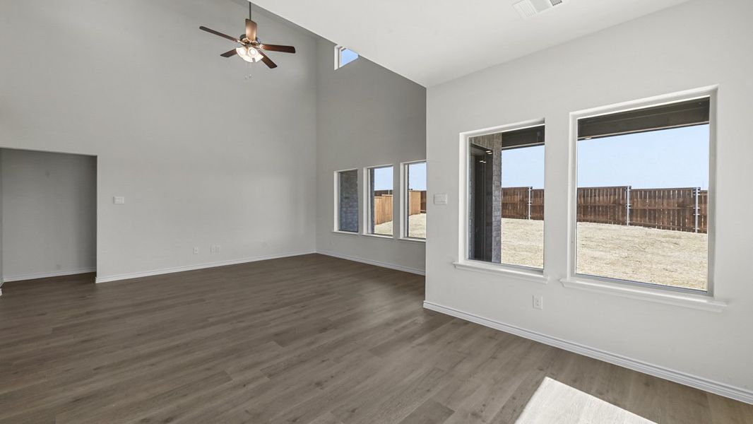Representative unfurnished interior of a home built from the Copaiba by D.R. Horton in Silverado, Aubrey (Image 10). Representative unfurnished interior of a home built from the Copaiba by D.R. Horton in Silverado, Aubrey (Image 10).