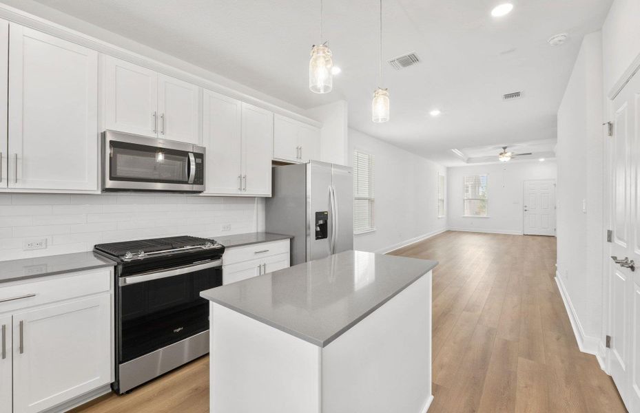 Furnished interior view inside a new home in Patterson Ranch, Georgetown (Image 9). Furnished interior view inside a new home in Patterson Ranch, Georgetown (Image 9).