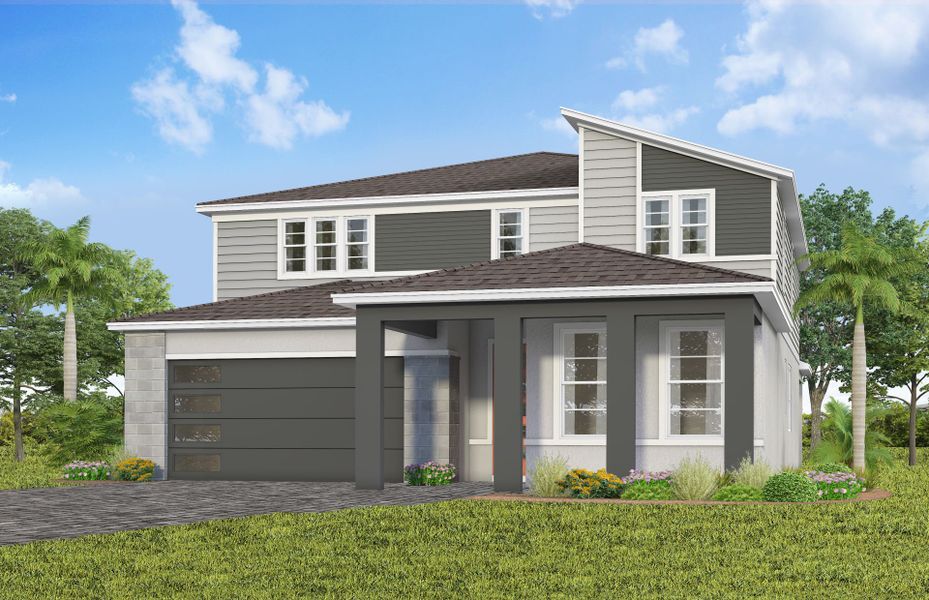 Representative exterior photo of a completed home built from the Scarlett by Pulte Homes in Lakehaven Estates, Clermont, FL (Image 14).