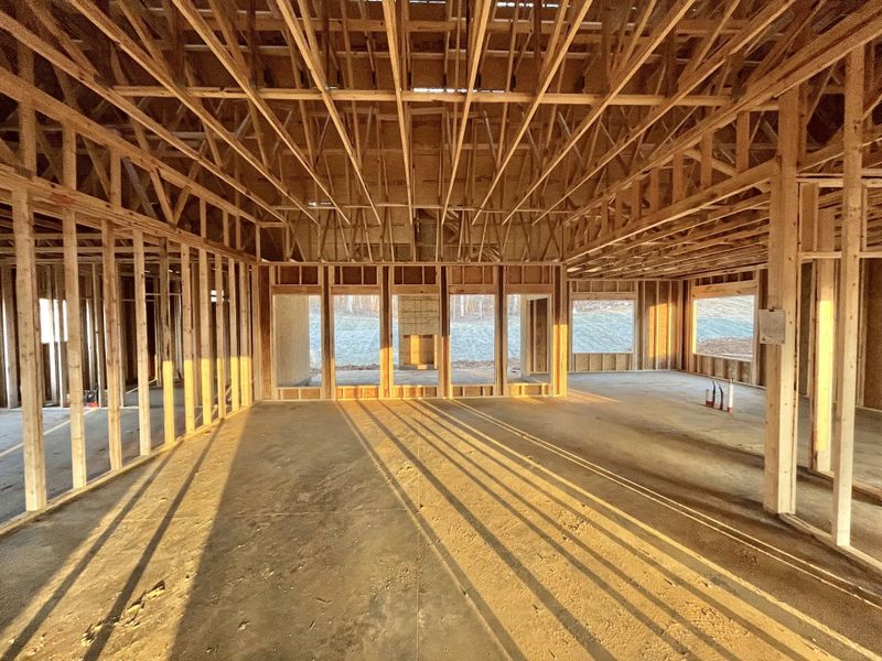 Great room. 11.5 ft high ceilings