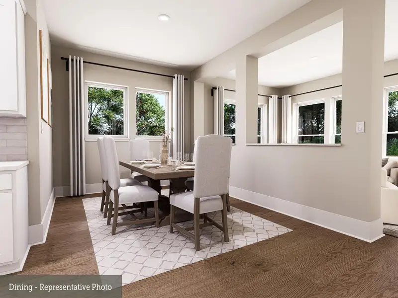 Furnished interior view inside a new home in The Woodlands Hills 70’, Willis (Image 6).