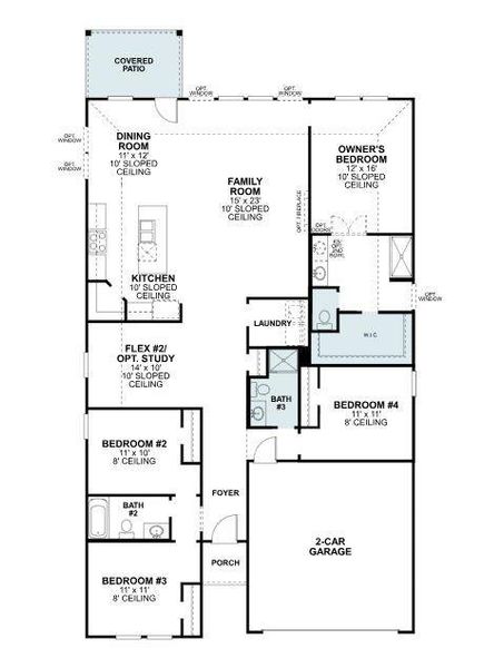 2D floor plan layout of this home in Verandah, Royse City, TX (Image 3). 2D floor plan layout of this home in Verandah, Royse City, TX (Image 3).