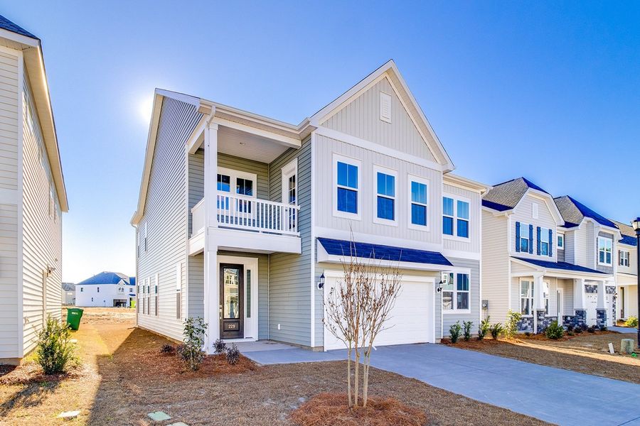 Front exterior of a new home in Hendrix Farms, Lexington, SC, highlighting curb appeal (Image 22).