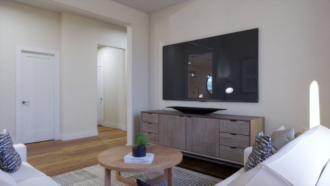 Representative furnished interior of a home built from the 4014 by Risewell Homes in Parkton Square, Kyle (Image 11).