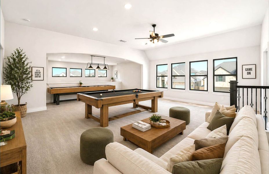Furnished interior view inside a new home in Bridgeland 50′, Cypress (Image 11). Furnished interior view inside a new home in Bridgeland 50′, Cypress (Image 11).