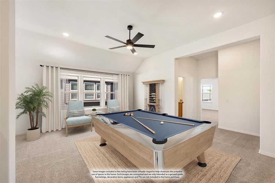 Furnished interior view inside a new home in Bear Creek Classic 60, Lavon (Image 9).