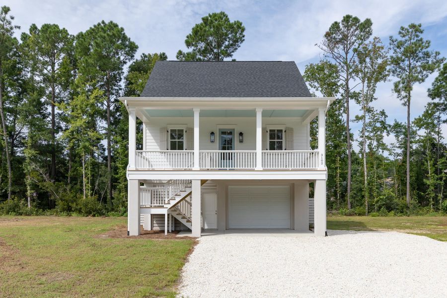 Front exterior of a new home in , McClellanville, SC, highlighting curb appeal (Image 18).