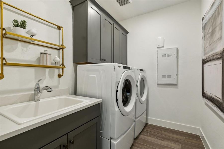 *Model Representation - large laundry room with storage and optional sink