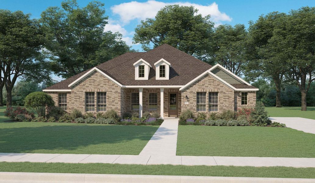 Representative exterior photo of a completed home built from the Belmont by Centre Living Homes in Dove Hollow, Waxahachie, TX (Image 4).