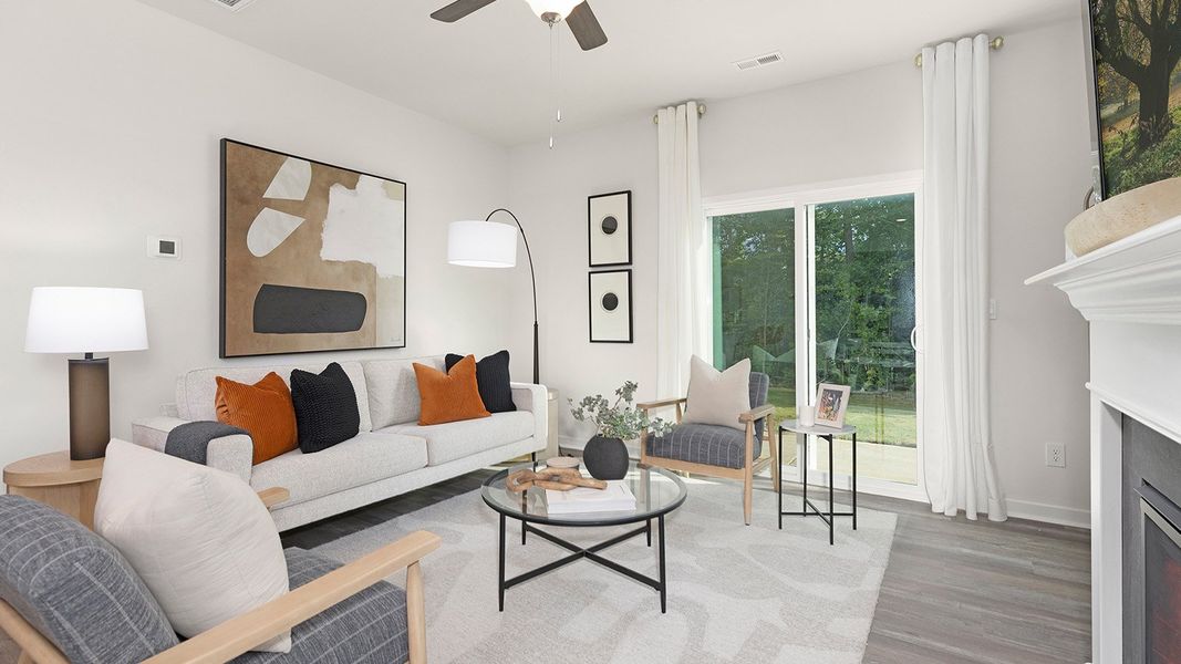 Furnished interior view inside a new home in Reedy Creek Preserve, Charlotte (Image 12).