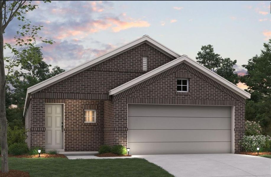 Front exterior of a new home in Mobberly Farms, Pilot Point, TX, highlighting curb appeal (Image 1). Front exterior of a new home in Mobberly Farms, Pilot Point, TX, highlighting curb appeal (Image 1).