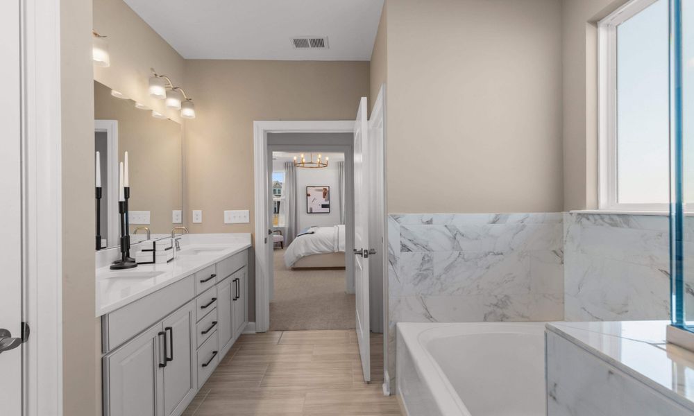 Furnished interior view inside a new home in Bridgewater - Shorehaven Village, Little River (Image 15).