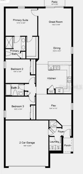 2D floor plan layout of this home in Marion Creek, Haines City, FL (Image 2). 2D floor plan layout of this home in Marion Creek, Haines City, FL (Image 2).