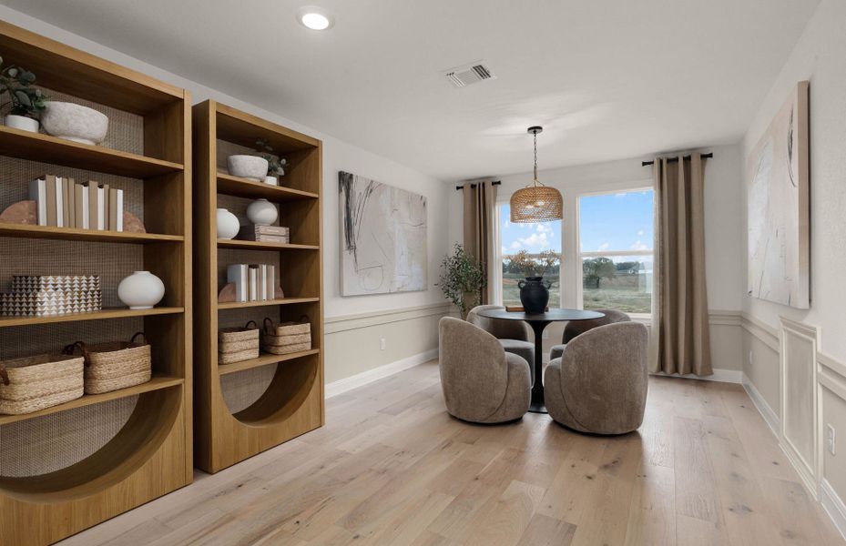 Representative furnished interior of a home built from the Mystique by Del Webb in Del Webb Austin at Lost Pines, Bastrop (Image 55).