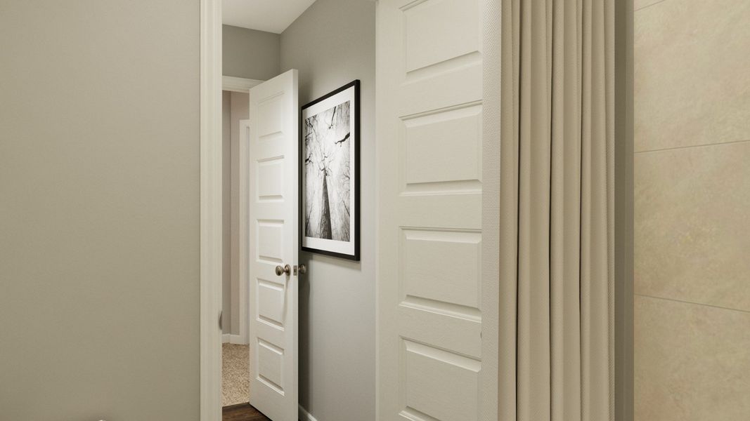 Representative interior finishes for a home built from the The Salerno by Legend Homes in Granger Pines, Conroe (Image 22).