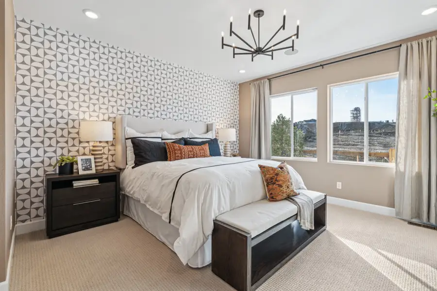 Furnished interior view inside a new home in Trailstone, Arvada (Image 38).