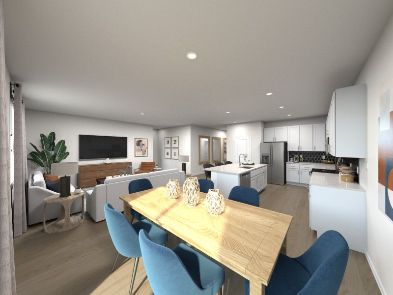 Furnished interior view inside a new home in Hillside Groves, Howey-in-the-Hills (Image 6).
