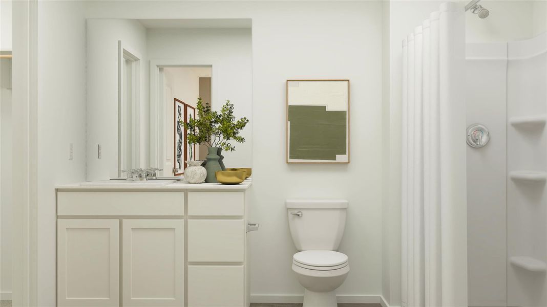 Furnished interior view inside a new home in Bertram Oaks: Majors Collection, Bertram (Image 27). Furnished interior view inside a new home in Bertram Oaks: Majors Collection, Bertram (Image 27).