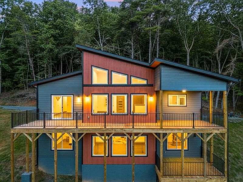 Exterior details and patio area of a home in , Ellijay (Image 31).