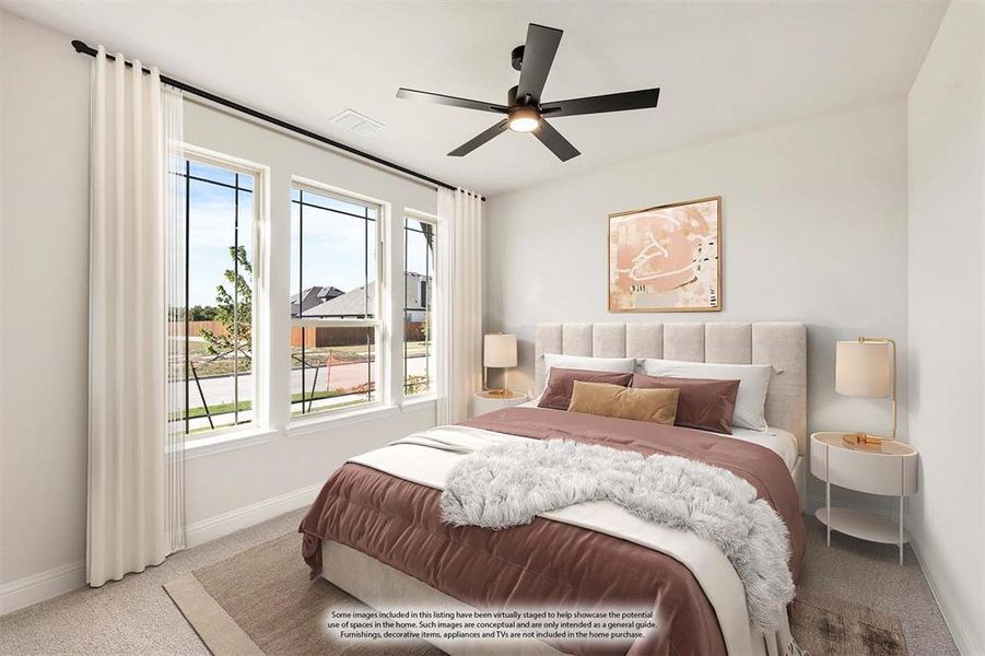 Furnished interior view inside a new home in The Retreat at North Grove 60, Waxahachie (Image 8).